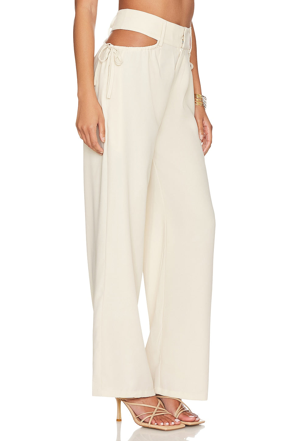 superdown Benny Cut Out Pants in Beige