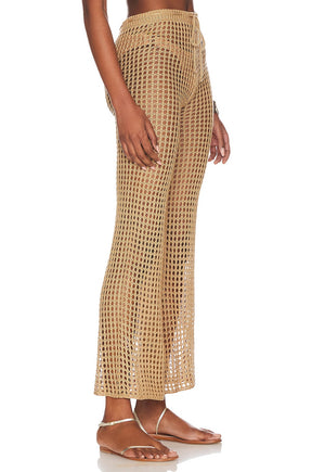 superdown Elektra Crochet Pant in Nude