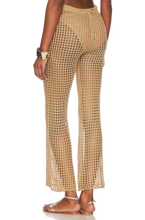 superdown Elektra Crochet Pant in Nude