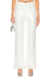 superdown Avia Pant in White Sequin