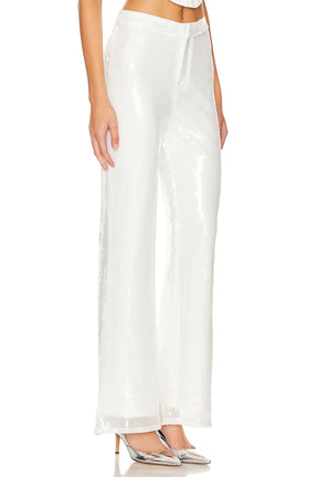 superdown Avia Pant in White Sequin