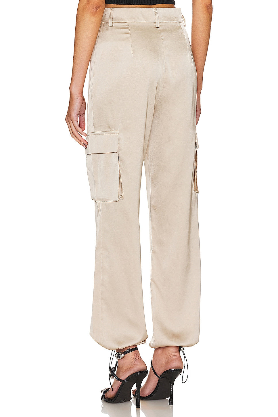 superdown Seleste Drawstring Jogger Pant in Taupe