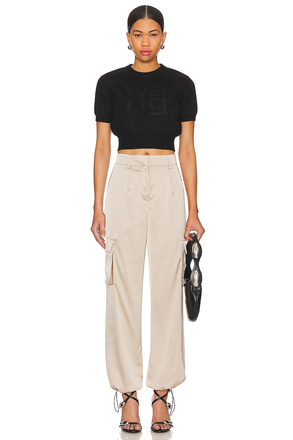 superdown Seleste Drawstring Jogger Pant in Taupe