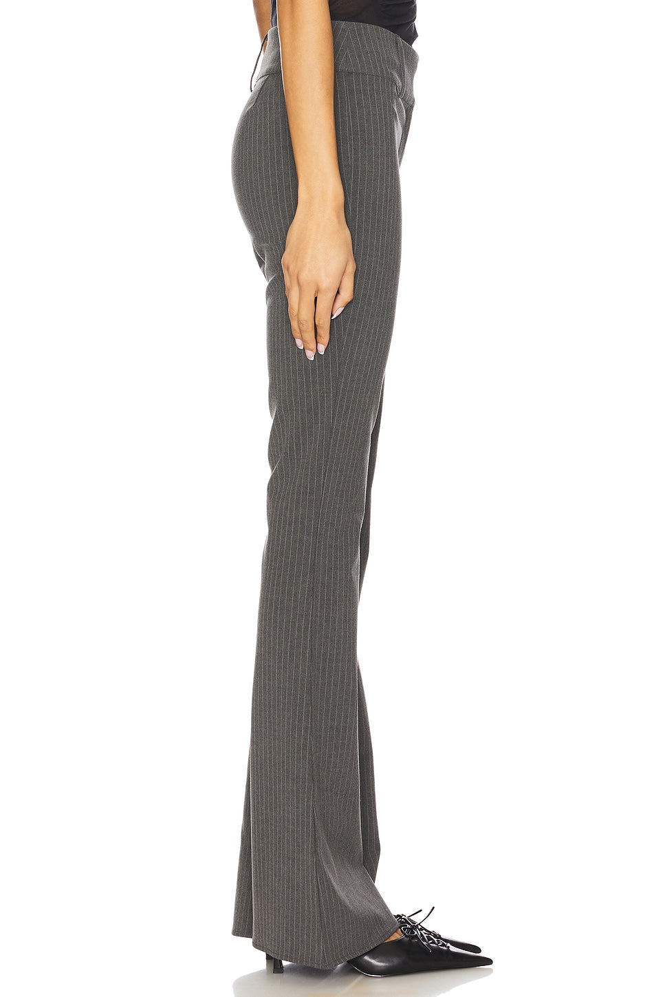superdown Emerson Pant in Grey Pinstripe