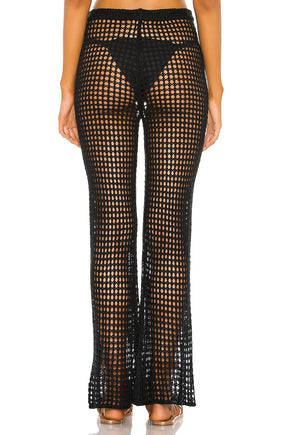 superdown Elektra Crochet Pant in Black