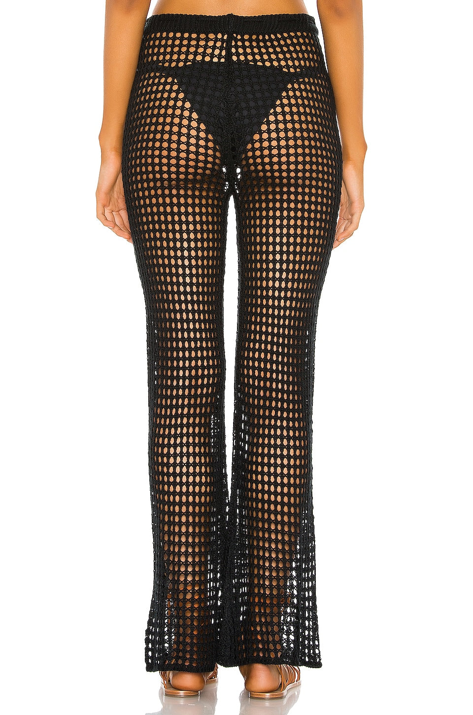 superdown Elektra Crochet Pant in Black