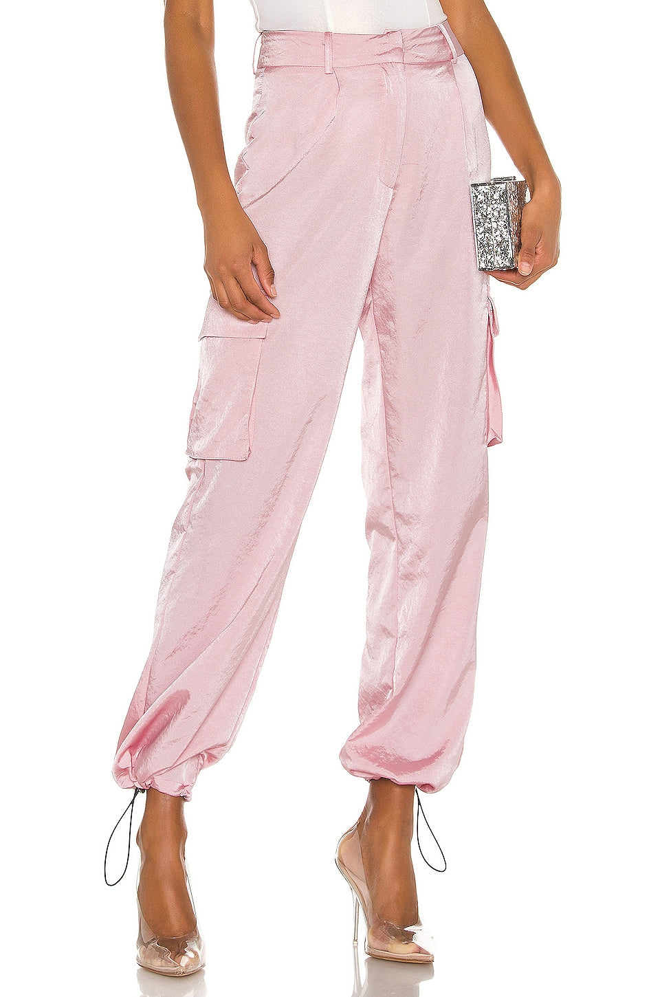 superdown Seleste Drawstring Jogger Pant in Pink