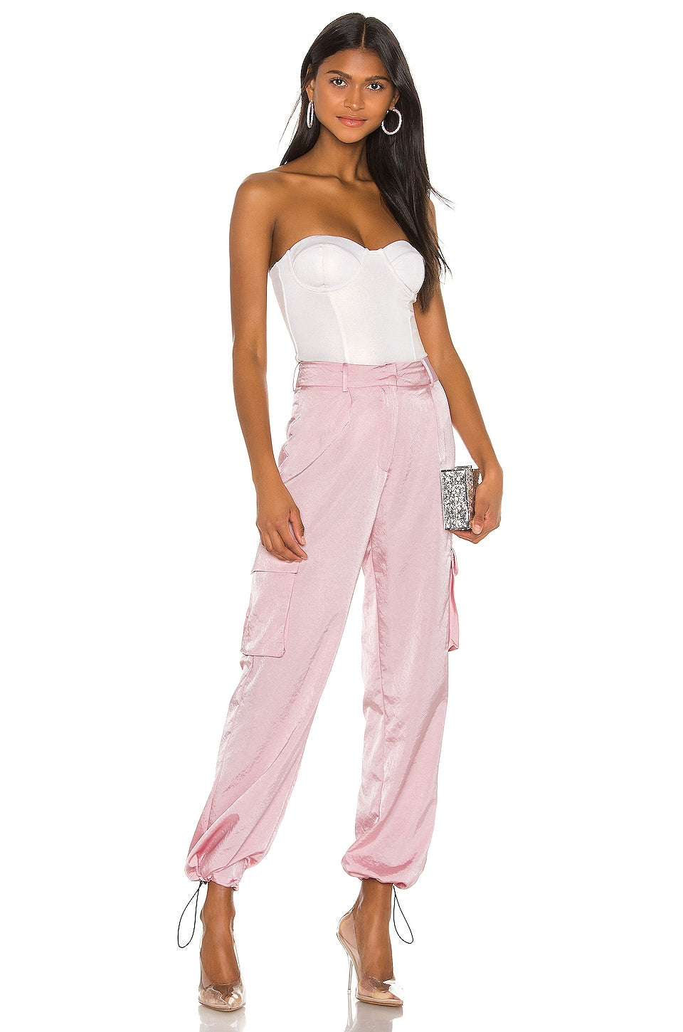 superdown Seleste Drawstring Jogger Pant in Pink