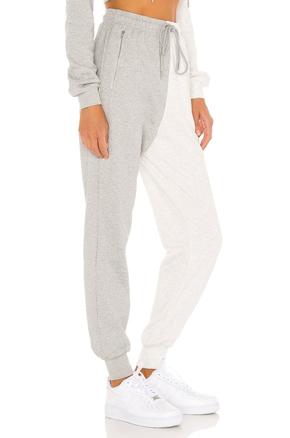 superdown Renna Two Tone Sweatpants in Grey Multi