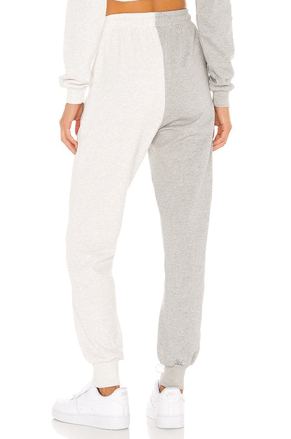 superdown Renna Two Tone Sweatpants in Grey Multi
