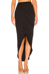 superdown Arielle Slit Maxi Skirt in Black