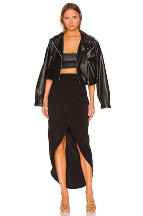 superdown Arielle Slit Maxi Skirt in Black