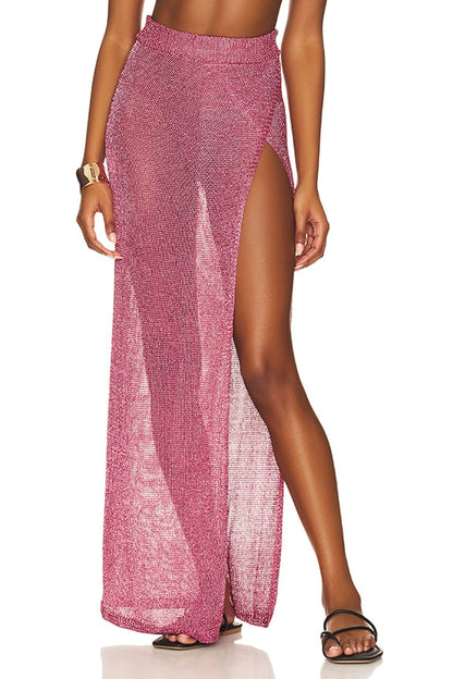 superdown Keva Wrap Maxi Skirt in Pink