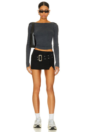 superdown Cadha Belted Mini Skirt in Black