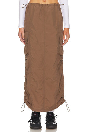 superdown Ezra Maxi Cargo Skirt in Mocha