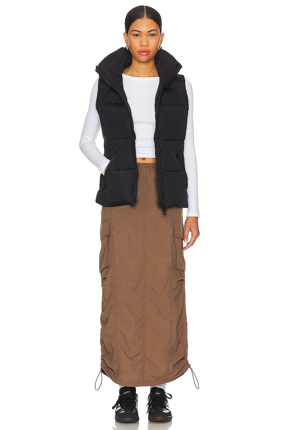 superdown Ezra Maxi Cargo Skirt in Mocha