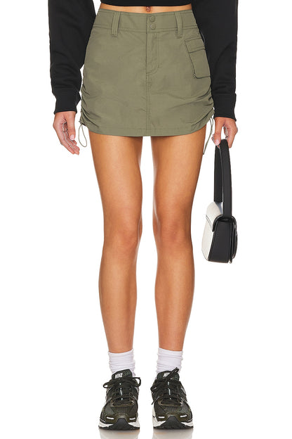 superdown Dion Cargo Mini Skirt in Olive Green