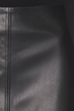 superdown Haydenn Faux Leather Mini Skirt in Black