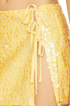 superdown Calistah Mini Skirt in Yellow