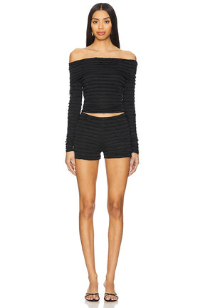 superdown Jessamine Short Set in Black