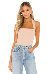 superdown Candice Halter Bodysuit in Nude