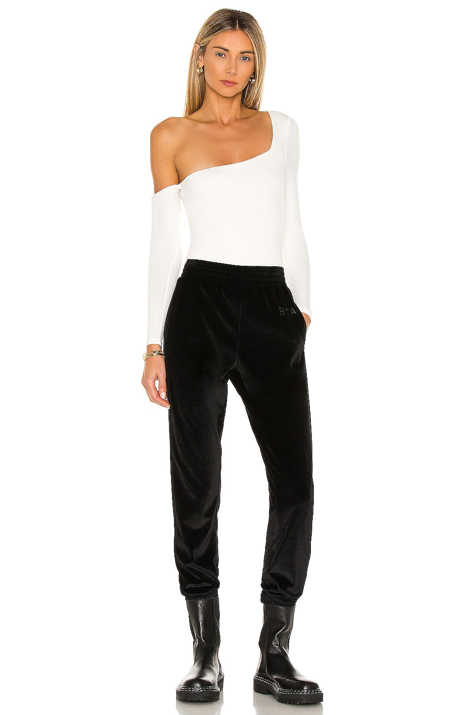 superdown Haley One Shoulder Bodysuit in White