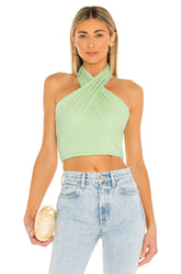 superdown Amelie Wrap Top in Mint