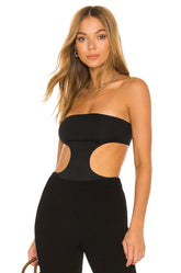 superdown Darcey Cut Out Bodysuit in Black