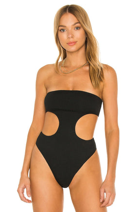 superdown Darcey Cut Out Bodysuit in Black