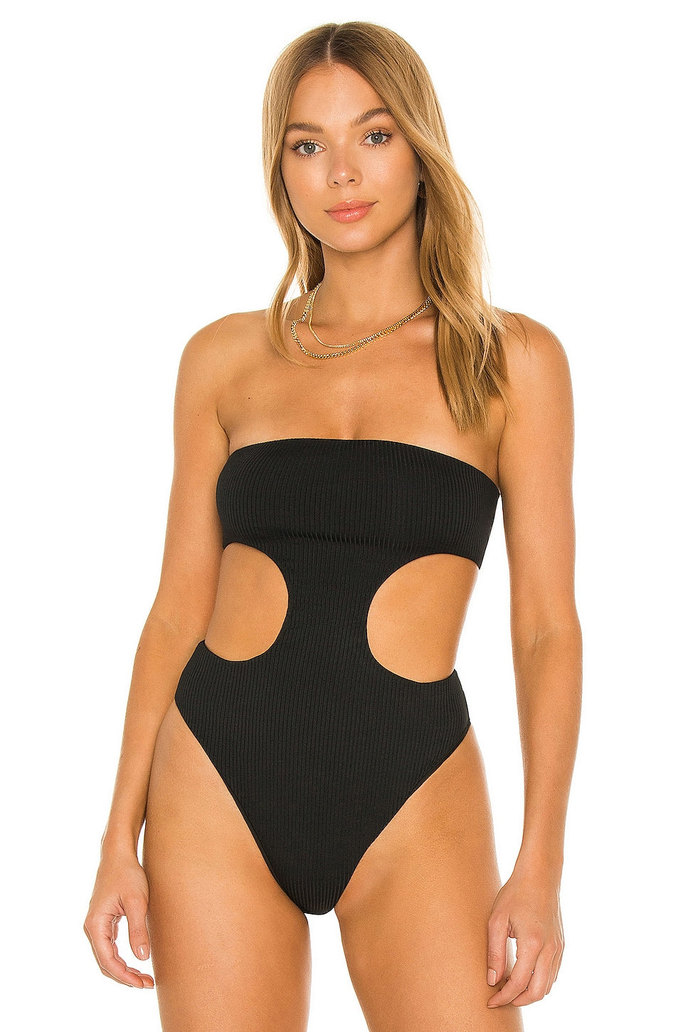 superdown Darcey Cut Out Bodysuit in Black