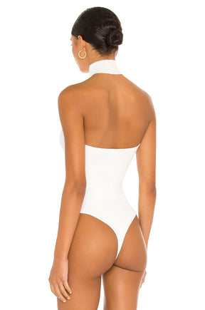 superdown Kallie Halter Bodysuit in White
