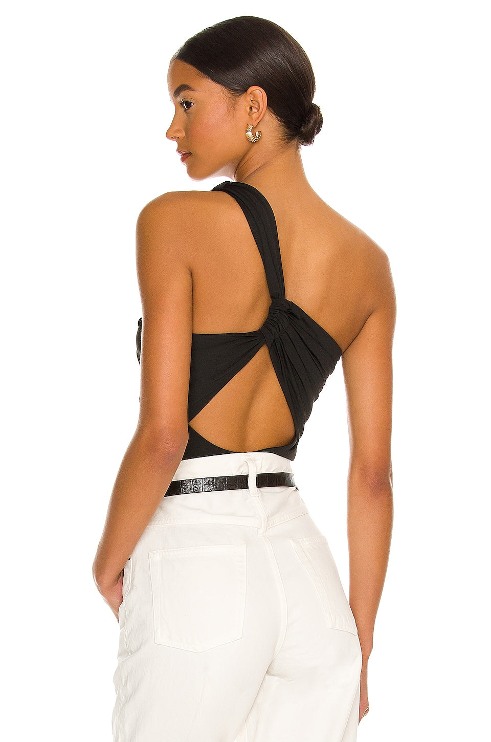 superdown Bailee One Shoulder Bodysuit in Black
