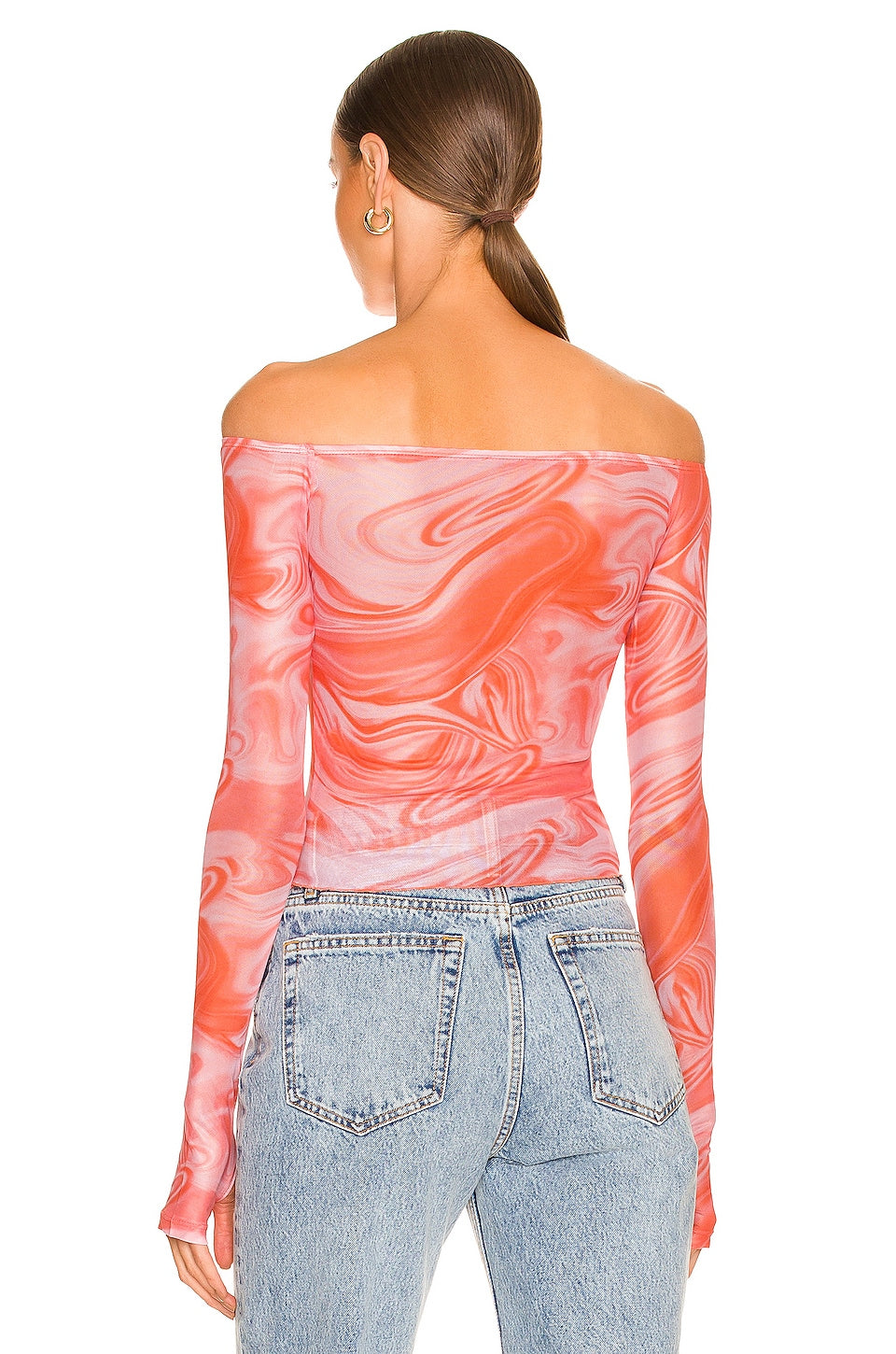 superdown Emmie Off Shoulder Top in Orange