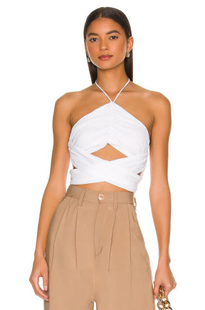 superdown Harlie Halter Top in White