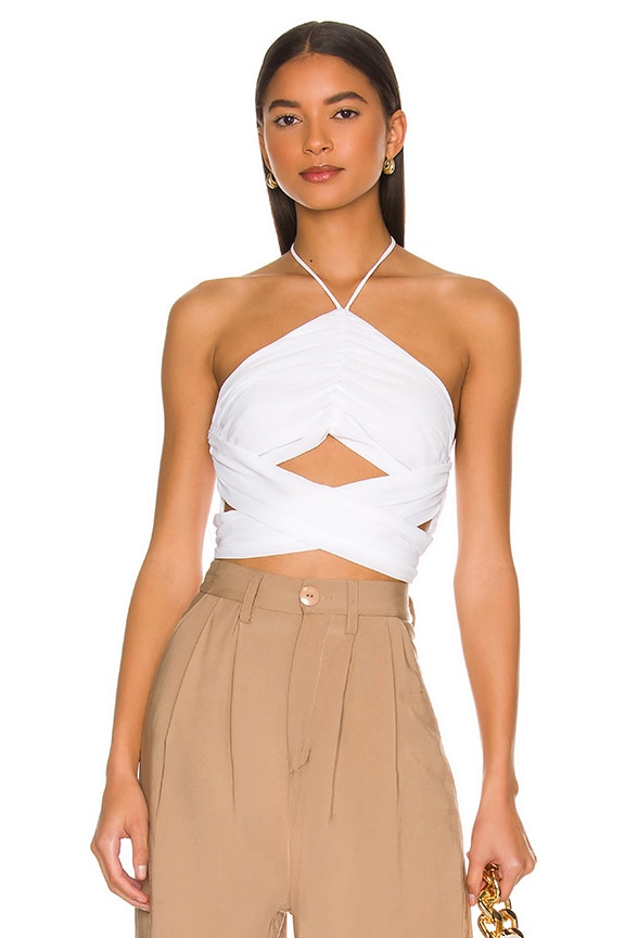 superdown Harlie Halter Top in White