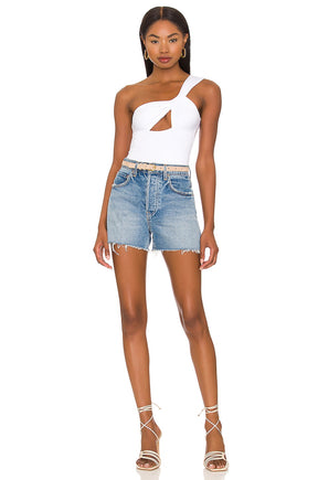 superdown Jimena One Shoulder Bodysuit in White