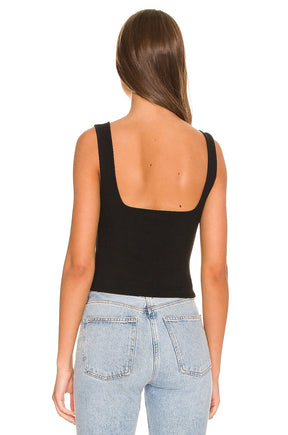 superdown Cindy Square Neck Top in Black