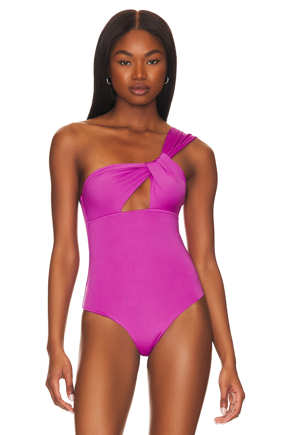 superdown Jimena One Shoulder Bodysuit in Purple
