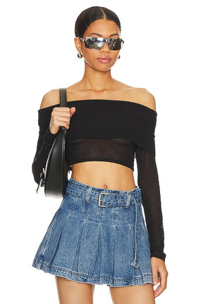 superdown Camille Off Shoulder Top in Black