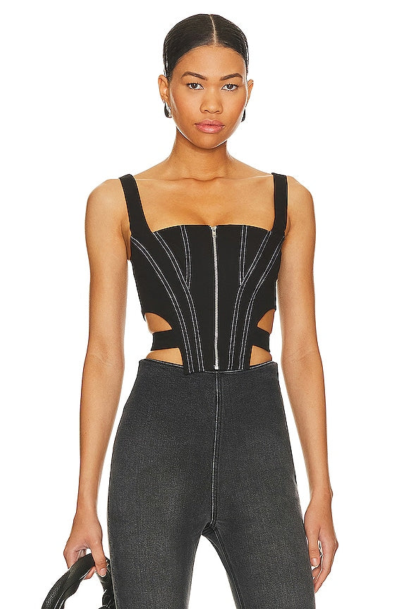 superdown Draya Corset Top in Black