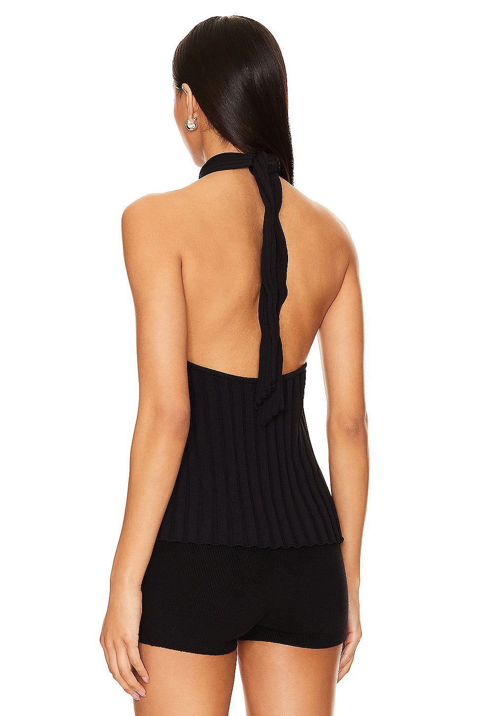 superdown Eliana Open Front Top in Black