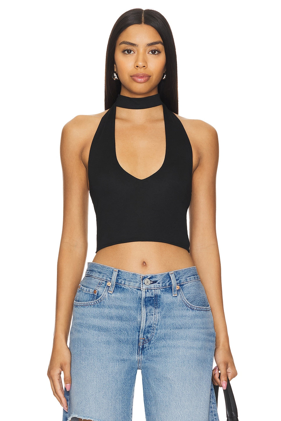 superdown Jessalyn Halter Top in Black