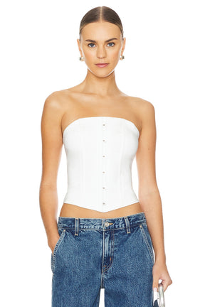 superdown Jordyn Corset Top in White