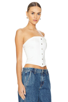 superdown Jordyn Corset Top in White
