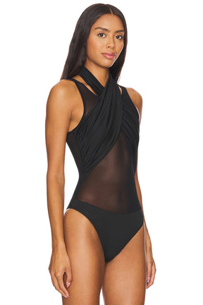 superdown Danica Bodysuit in Black