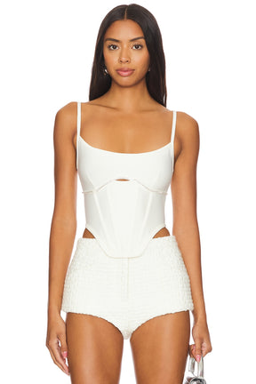 superdown Gia Corset Top in White