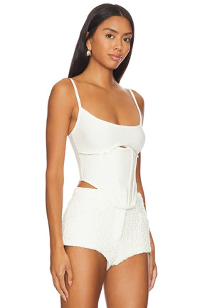 superdown Gia Corset Top in White