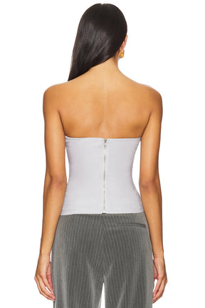 superdown Capri Strapless Top in Grey