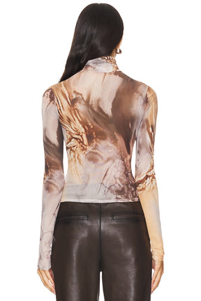 superdown Kaia Top in Brown Multi
