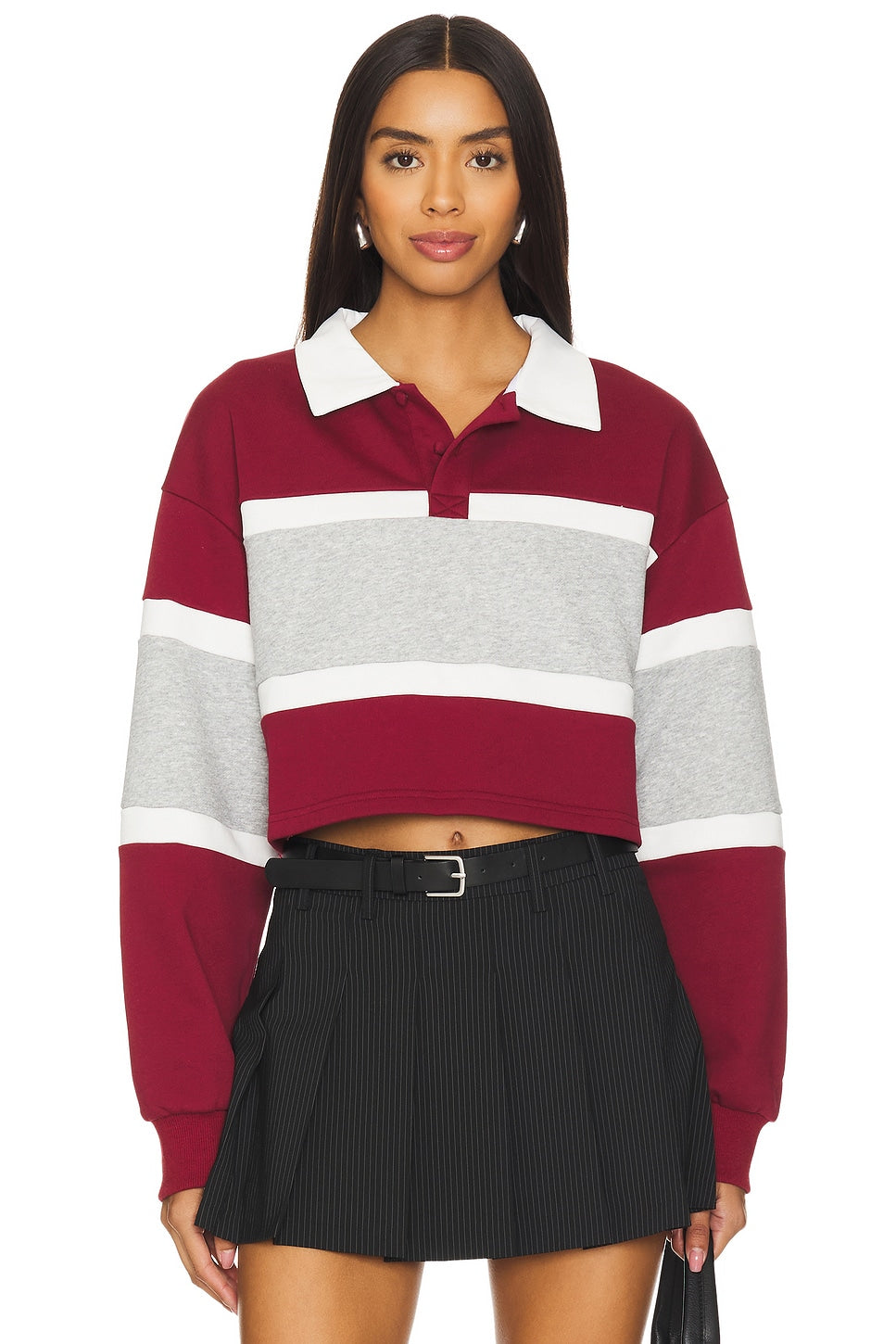 superdown Juliet Cropped Polo in Multi